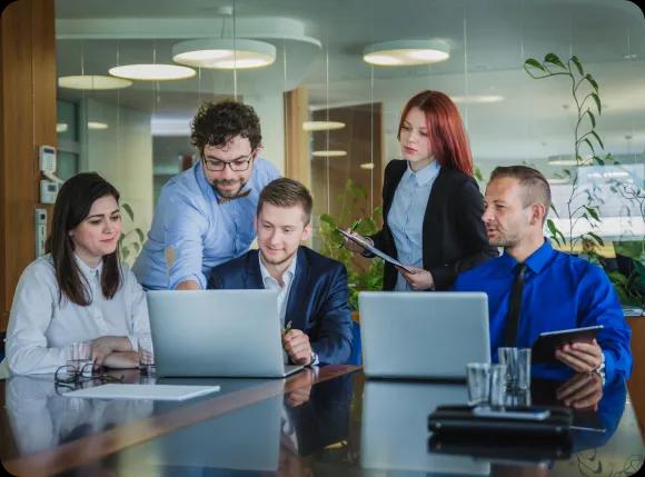 team members are discussing